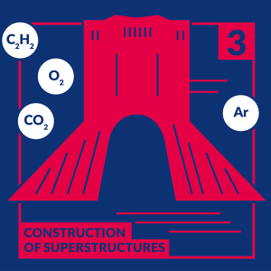 گاز در عملیات ساخت سازه های بزرگ